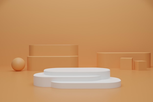 abstrakt 3d gengivelse podie til produktvisning