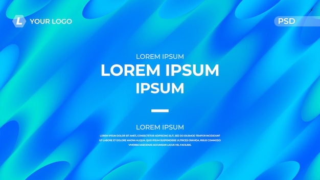 Abstrakt blå teknologiplakat