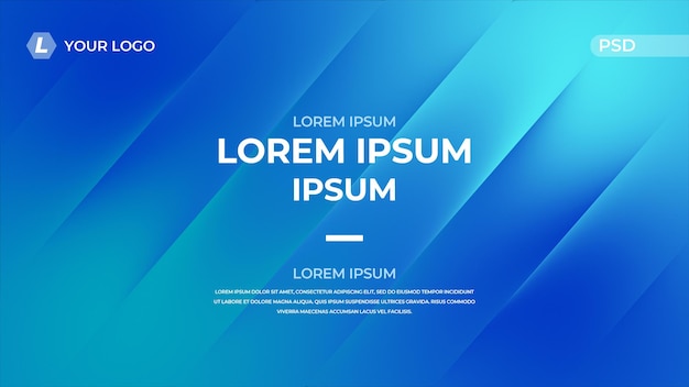 Abstrakt blå teknologiplakat