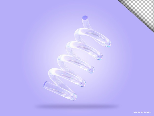 Abstrakt dispersionsglasform 3D illustration