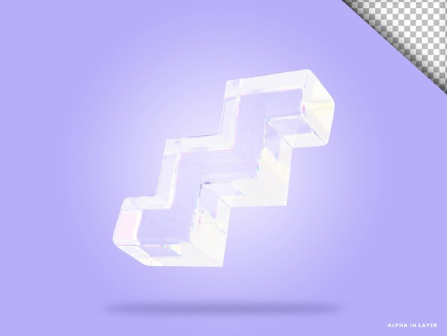 Abstrakt dispersionsglasform 3D illustration