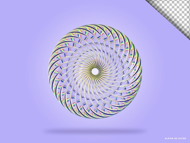 Abstrakt dispersionsglasform 3D illustration