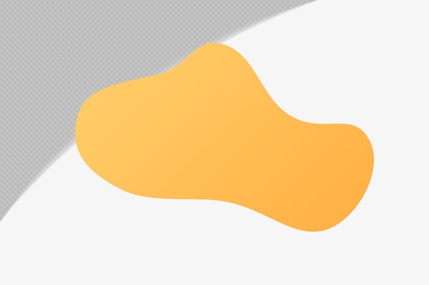 Abstrakt form, transparent element med gul, mjuk färg :mall psd png design
