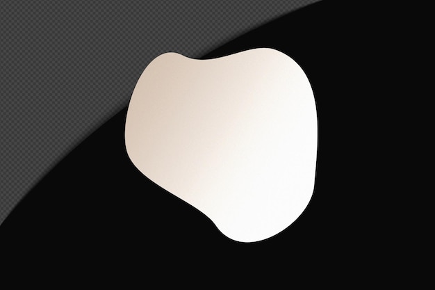 Abstrakt form, transparent gradientelement med rolig, blød, hvid farveskabelon i PSD og PNG-design
