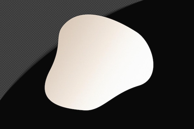 Abstrakt form, transparent gradientelement med rolig, blød, hvid farveskabelon i PSD og PNG-design