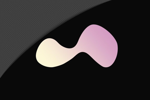 Abstrakt form transparent lutning element med rosa mjuk färg mall psd png design