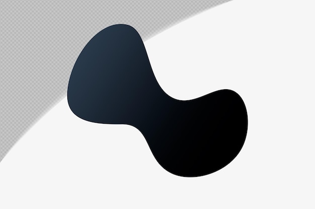 Abstrakt form, transparent lutningselement med svart Midnattsskimmer Färg :mall psd png design