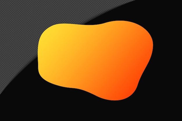 Abstrakt formgradientelement med gul orange farve, skabelon, Psd Png design