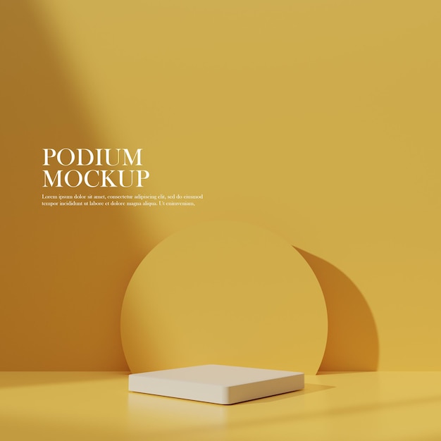 Abstrakt geometrisk bakgrund med podium för produktvisning 3D-rendera