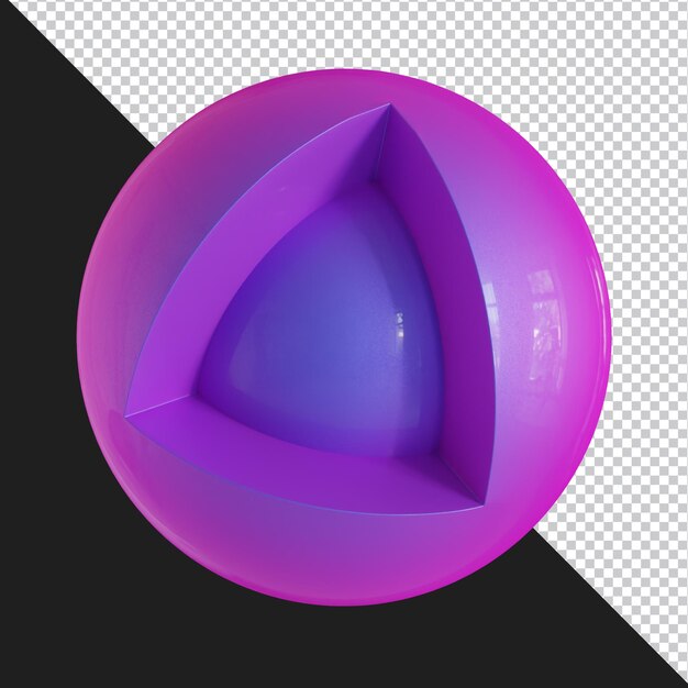 Abstrakt geometrisk form futuristisk gradient materialdesign 3D-rendering