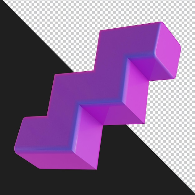 Abstrakt geometrisk form, futuristisk gradientmaterialedesign, 3D-rendering