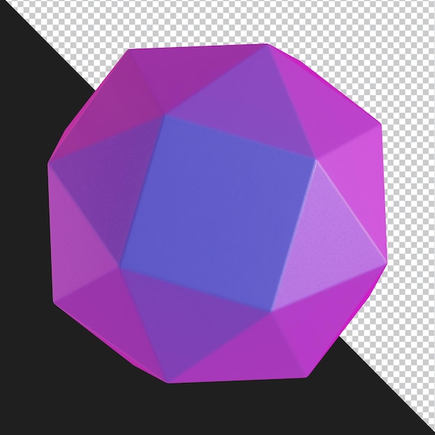 Abstrakt geometrisk form, futuristisk gradientmaterialedesign, 3D-rendering