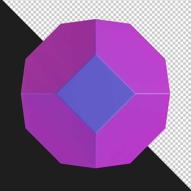 Abstrakt geometrisk form, futuristisk gradientmaterialedesign, 3D-rendering