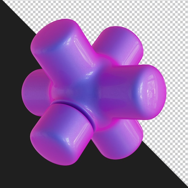 Abstrakt geometrisk form futuristisk lutning materialdesign 3D-rendering