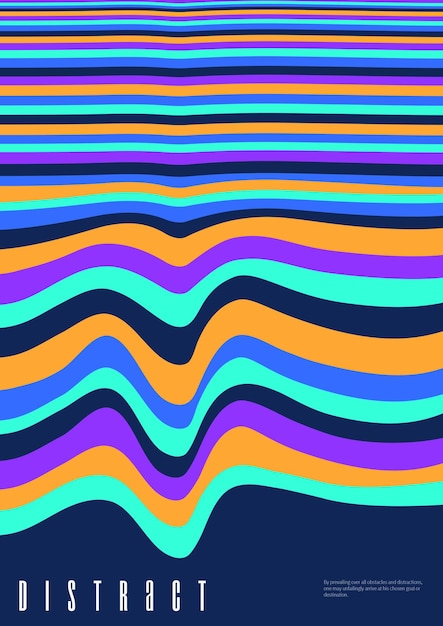 Abstrakt grafik med gradient farveplakat