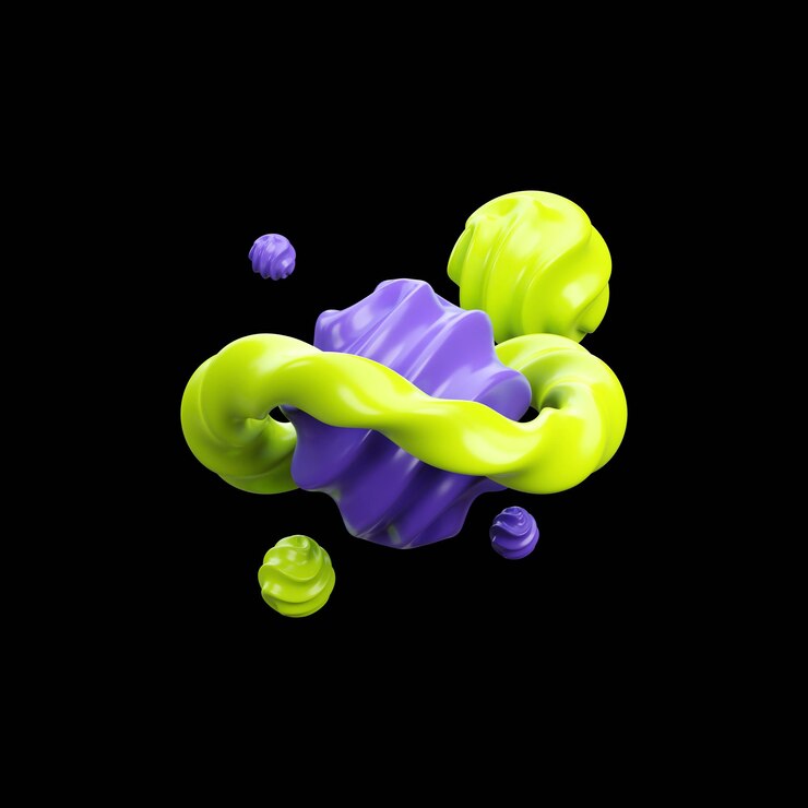 PSD abstrakt kształt 3d ikona szablon png