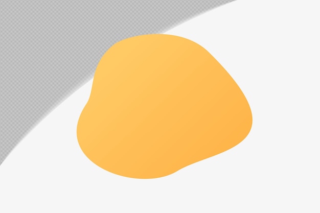 Abstrakt Kształt przezroczysty Element z żółtym miękkim kolorem szablon psd png design