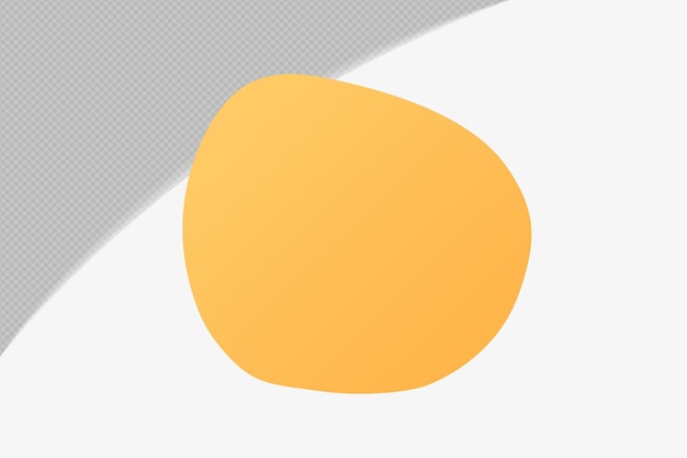 Abstrakt Kształt przezroczysty Element z żółtym miękkim kolorem szablon psd png design