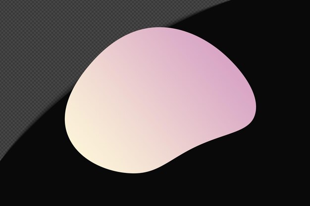 PSD abstrakt kształt przezroczysty gradient element z różowym miękkim szablonem kolorystycznym psd png design