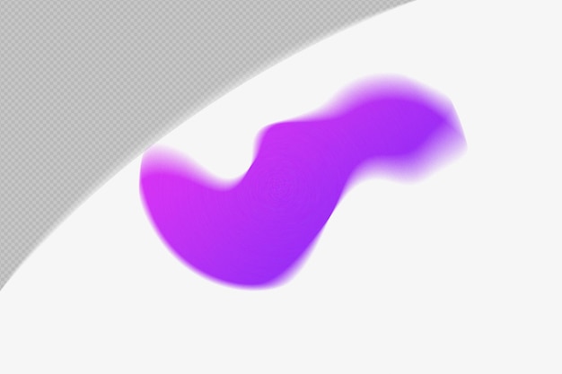 PSD abstrakt kształt przezroczysty siatka ziarnista niewyraźna gradient element z fioletowym kolorem szablon psd png design