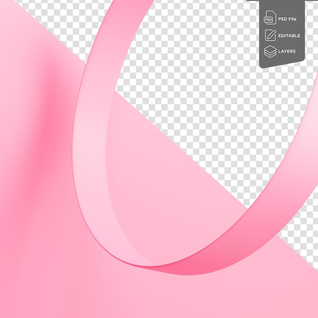 Abstrakt miękki różowy matowy zaokrąglony pas idealny do artystycznych projektów i tła ilustracji 3D