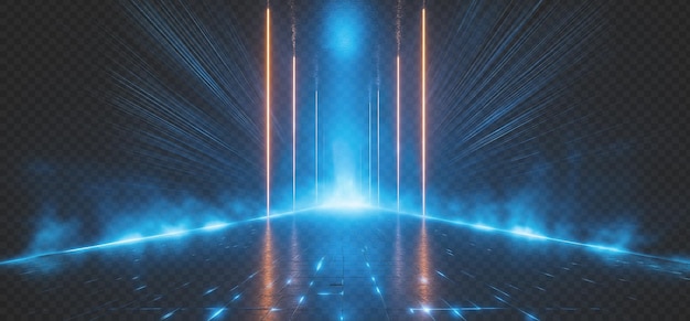 Abstrakt Niebieskie Neonowe Światło Tło