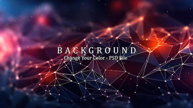 Abstrakt polygonal rum, low-poly mørk baggrund – Generativ AI
