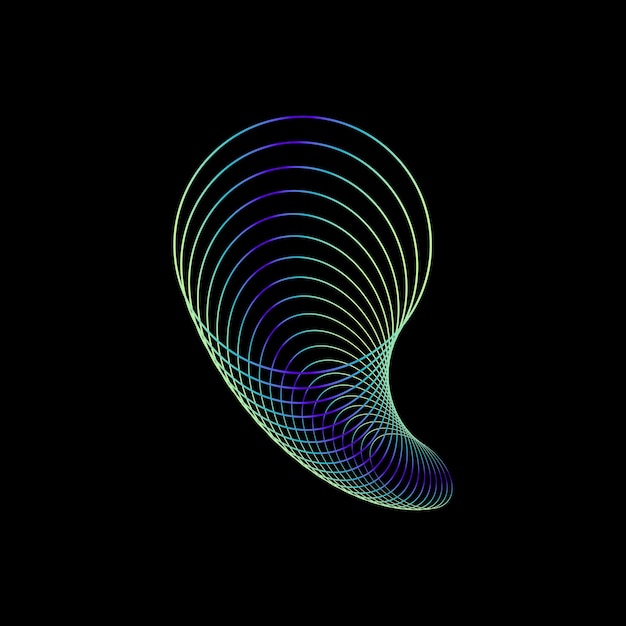 Abstrakt spiralanimering i neonfärger