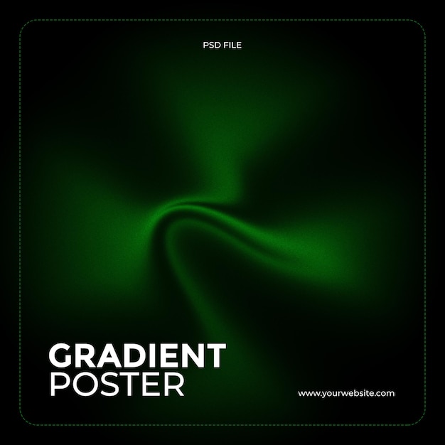 Abstrakt Zielony poster z efektem wirującego światła
