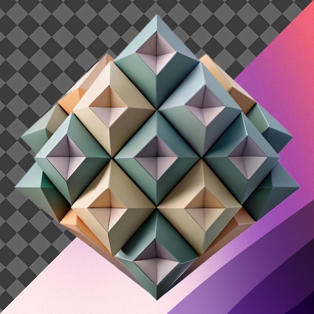 Abstrakti 3D-geometristen muotojen tausta