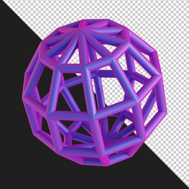Abstrakti geometrinen muoto, futuristinen gradienttimateriaalidesign, 3d-renderöidä