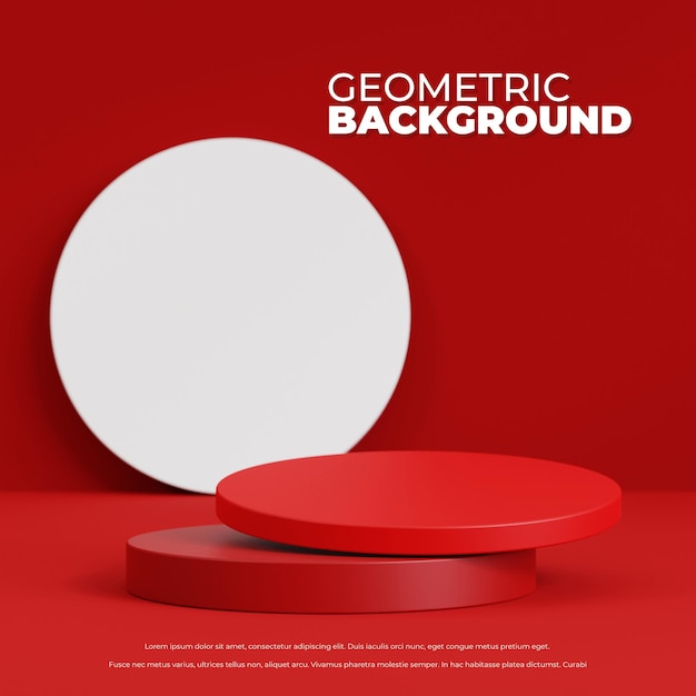 Abstrakti geometrinen tausta tuotteiden esittelyyn 3d-renderöidä