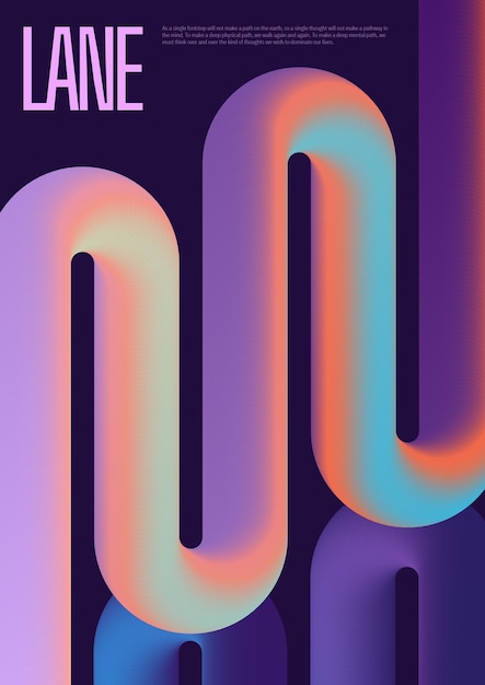 Abstrakti grafiikka gradienttivärisellä julisteella