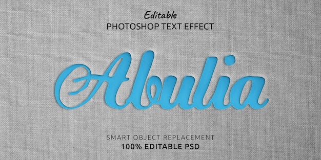 Abulia photoshop-teksteffect