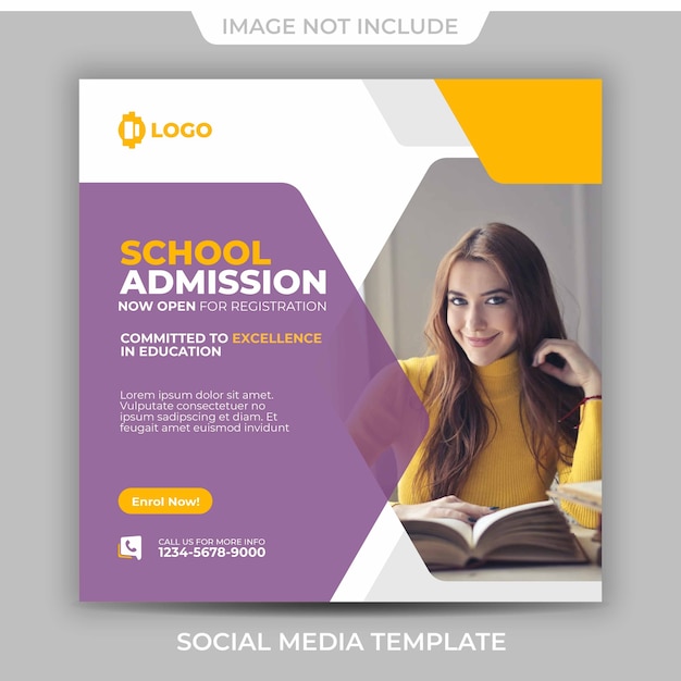 Academy Banner Template for back to school