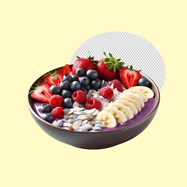 Acai bowl clean background