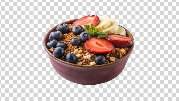 PSD acai bowl isolated transparent background