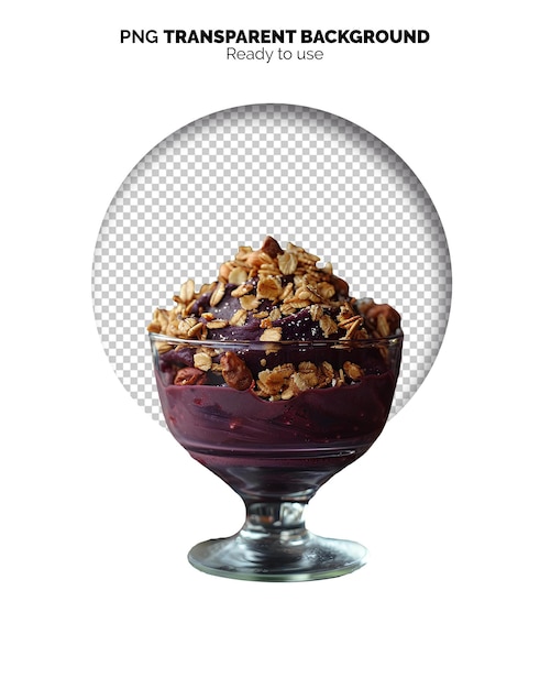 Acai cream PNG images for social media psd flyer post transparent background brazil