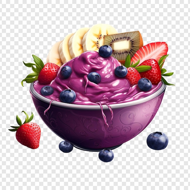 PSD acai isolated on transparent background