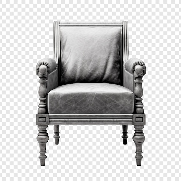 PSD accent chair isolated on transparent background