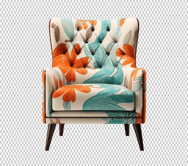 Accent chair isolated on transparent background