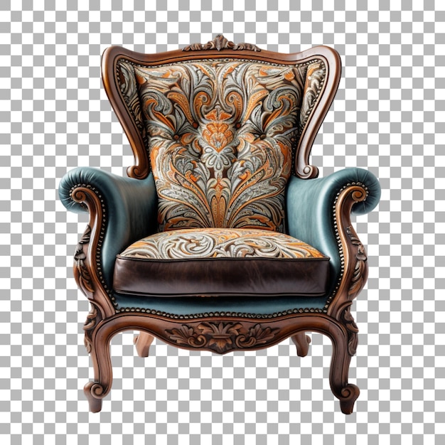 PSD accent chair on transparent background