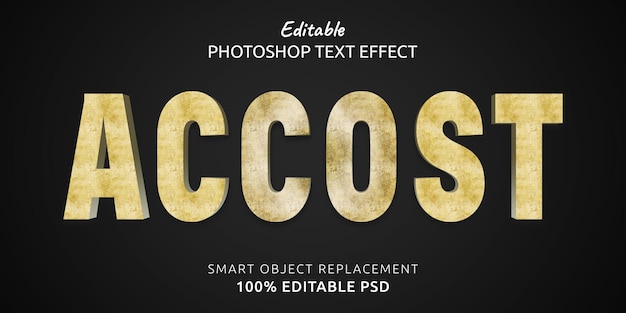 Accos bewerkbaar Photoshop-tekststijleffect