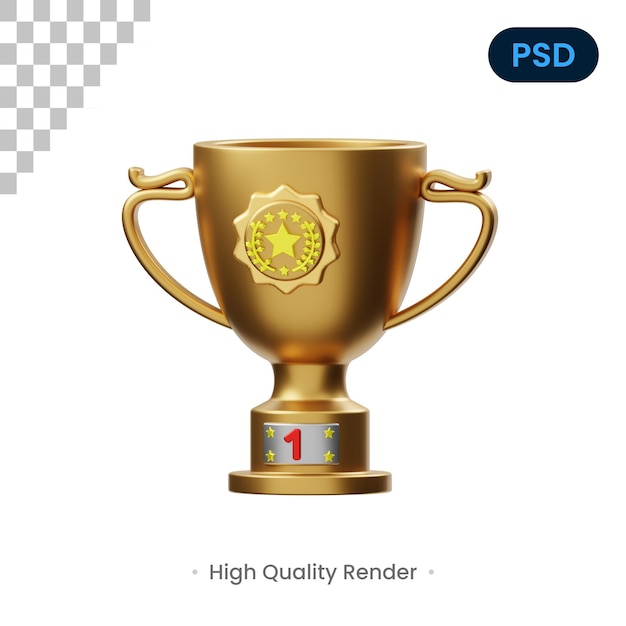 Achievemen 3D Render Illustration Premium Psd