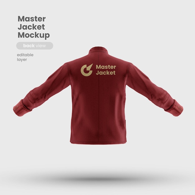 achteraanzicht van jas uniform mockup