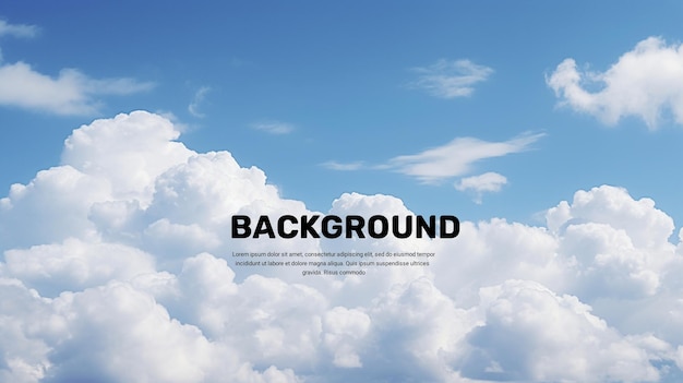 Achtergrond met blauwe wolken en ruimte voor PSD