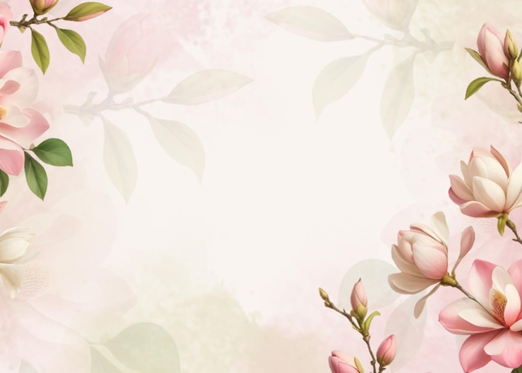 PSD achtergrond met bloemen