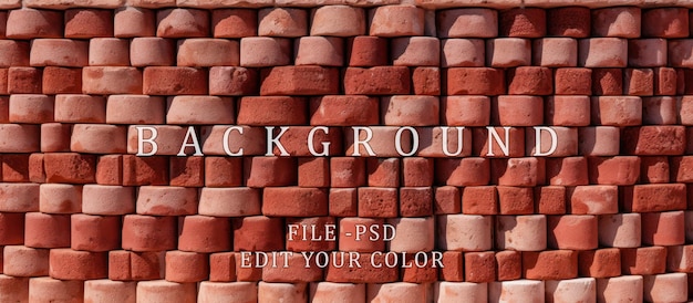 PSD achtergrond met een textuur van rode bakstenen
