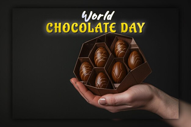 PSD achtergrond van de wereld chocoladedag