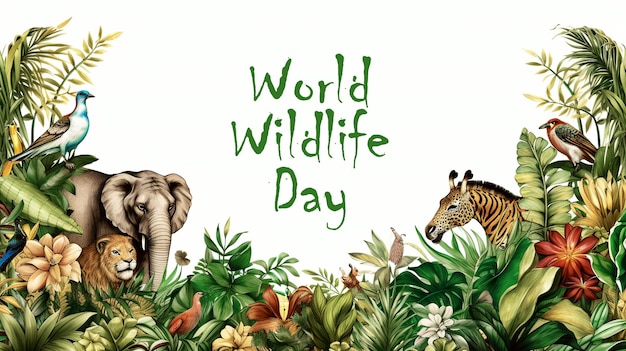 Achtergrond van de werelddag van de dieren in het wild